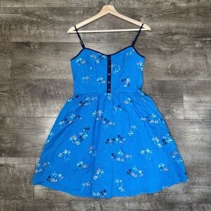 LC Lauren Conrad Women's Summer Dress Mini Sailboat Beach Size 10 Blue